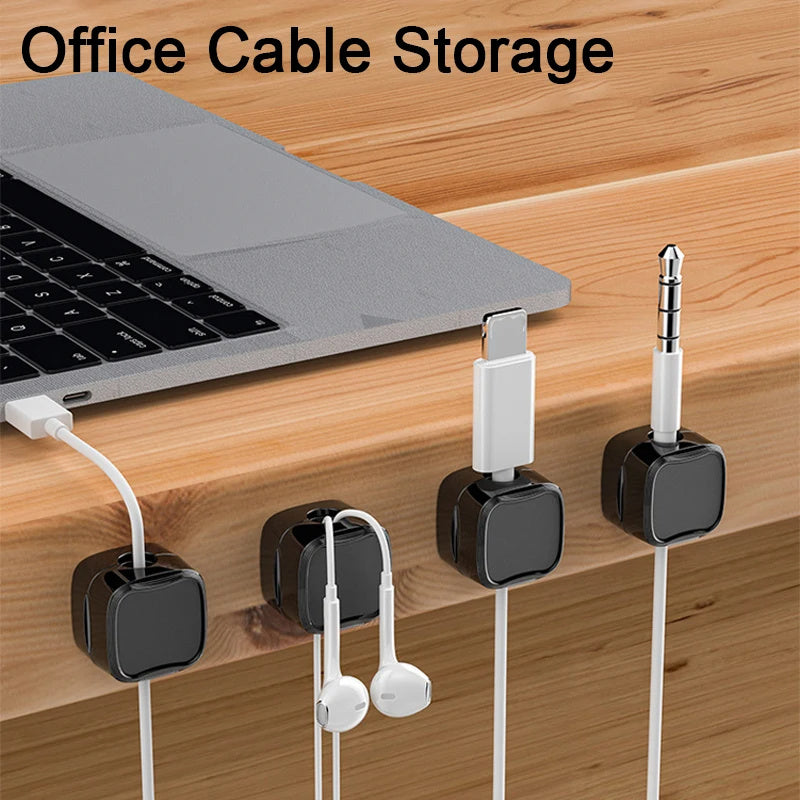 Magnetic Cable Clip Under Desk Cable Management Adjustable Cord Holder Wire Organizer And Cable Management Wire Keeper - Nyaabs