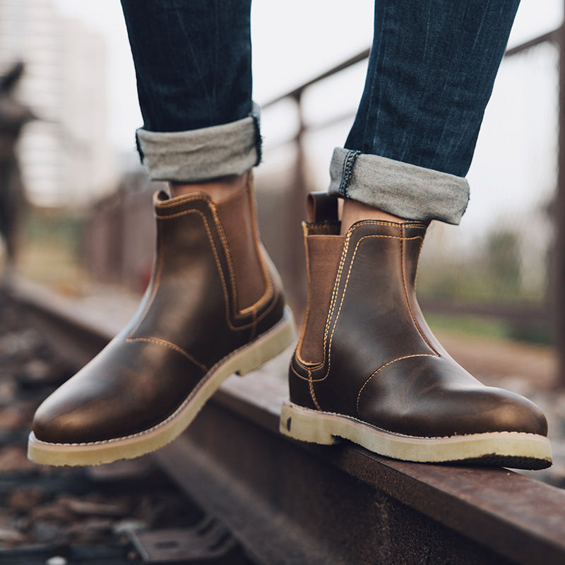 Men's Casual British Style Chelsea Dr Martens Boots - Nyaabs