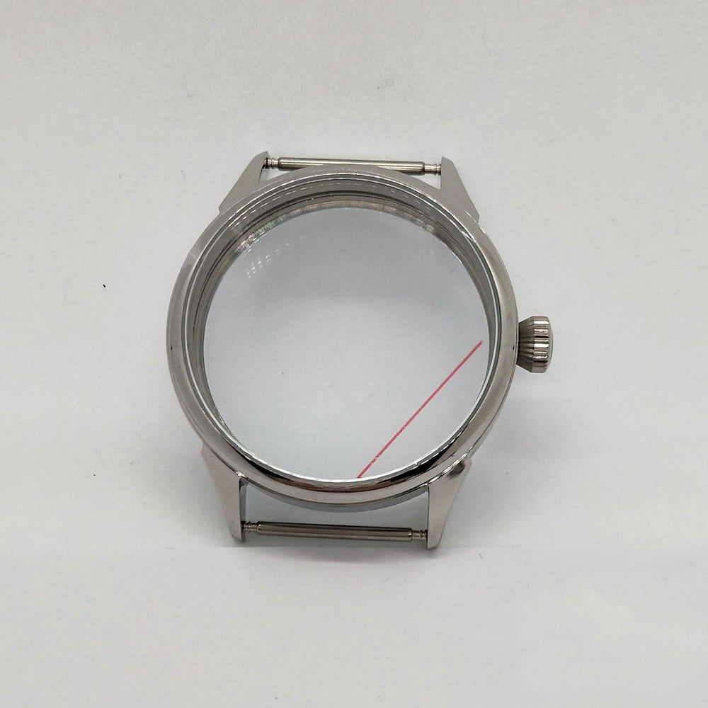 Silver Stainless Steel Shell Is Suitable For Eta6497 6498 Movement Sand Shell Light Shell - Nyaabs