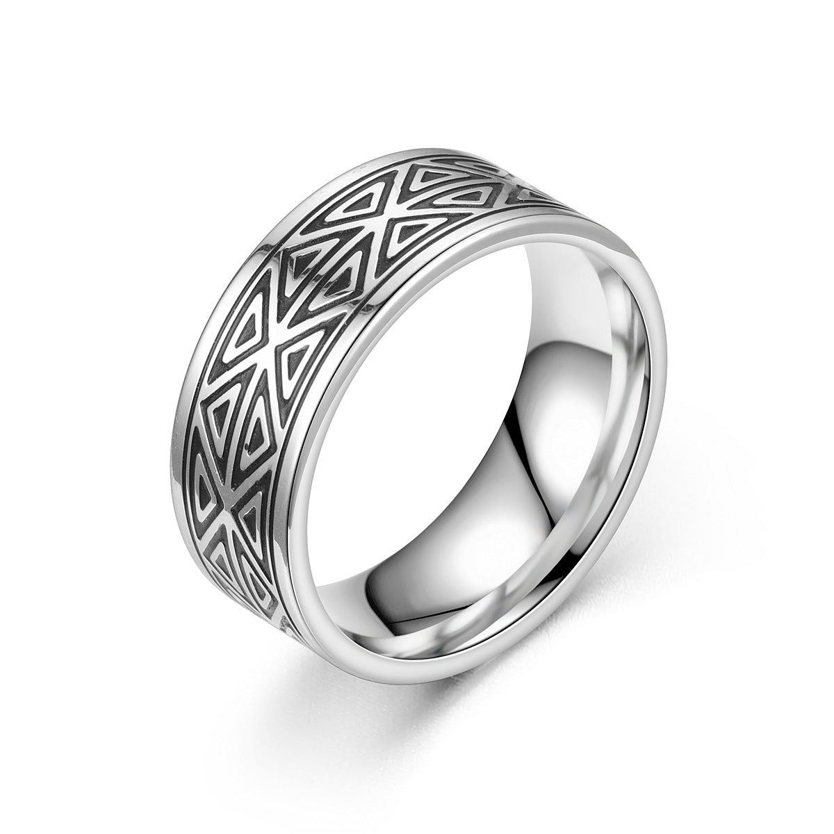 Personalized Oil-coated Stainless Steel Ring For Men - Nyaabs