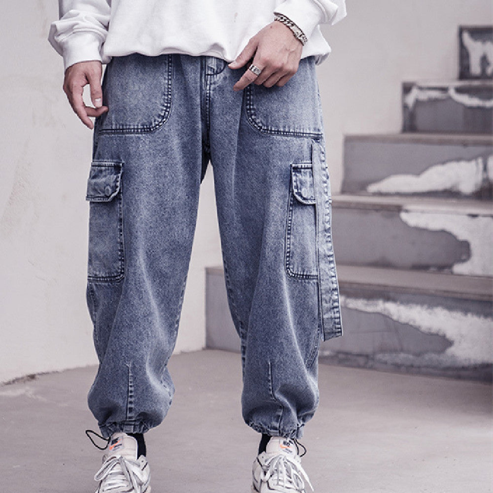 Overalls Men's Loose Carrot Trousers Jeans Casual - Nyaabs