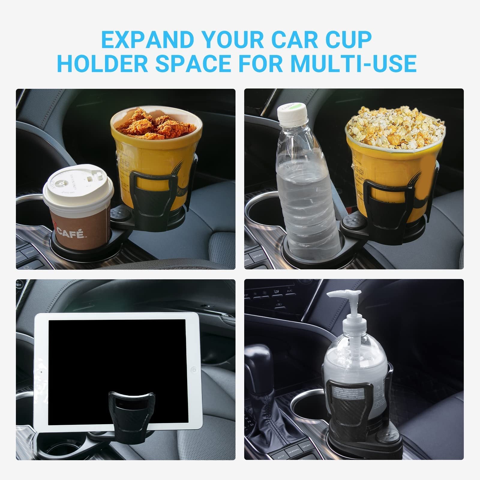 Car Drinking Bottle Holder 360 Degrees Rotatable Water Cup Holder Sunglasses Phone Organizer Storage Car Interior Accessories - Nyaabs