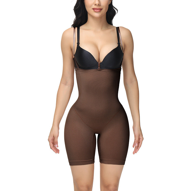 Tummy Control Panty Suspender Seamless Bodysuit - Nyaabs