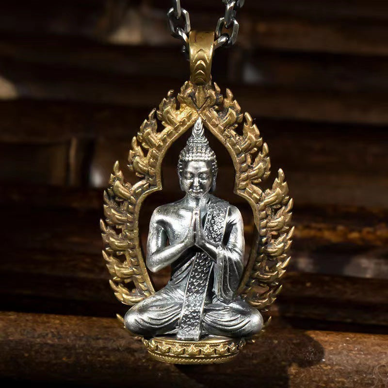 Solid Guanyin Guardian Pendant For Men - Nyaabs