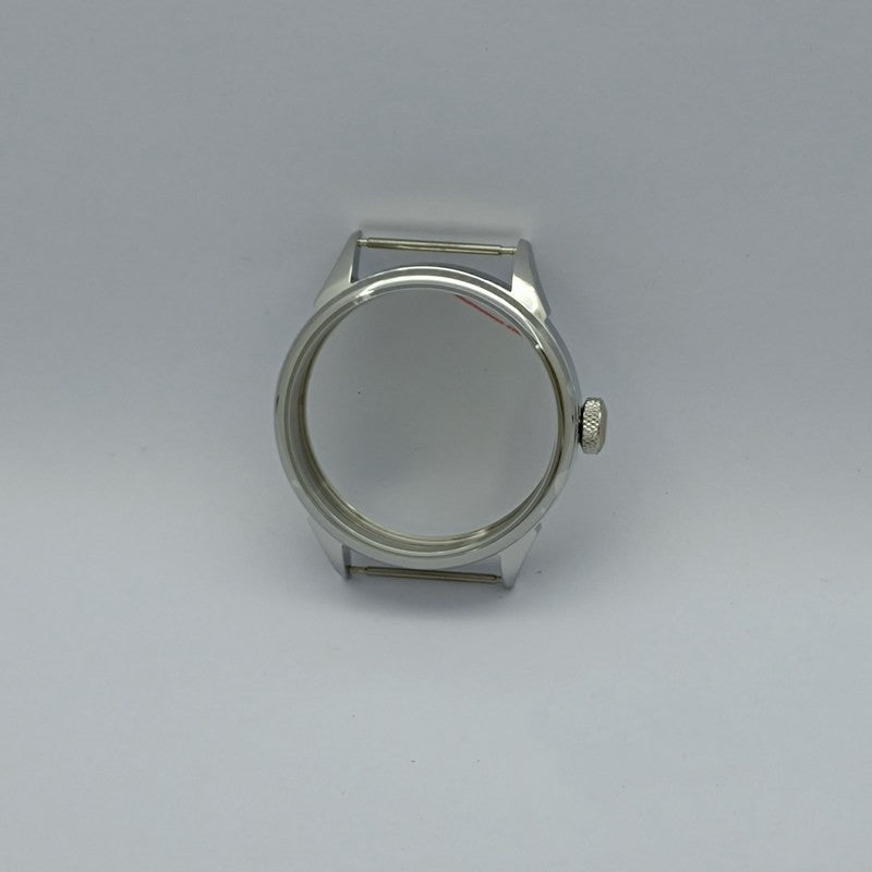 Silver Stainless Steel Shell Is Suitable For Eta6497 6498 Movement Sand Shell Light Shell - Nyaabs