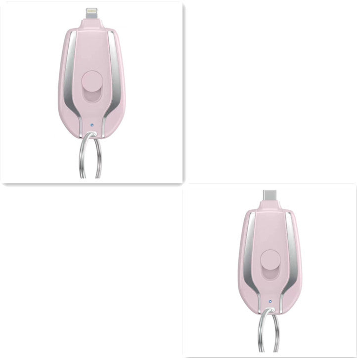 Keyring Charging Bank Wireless Portable 1500 Mah Emergency Power Supply Telescopic Small Mobile Power Supply - Nyaabs