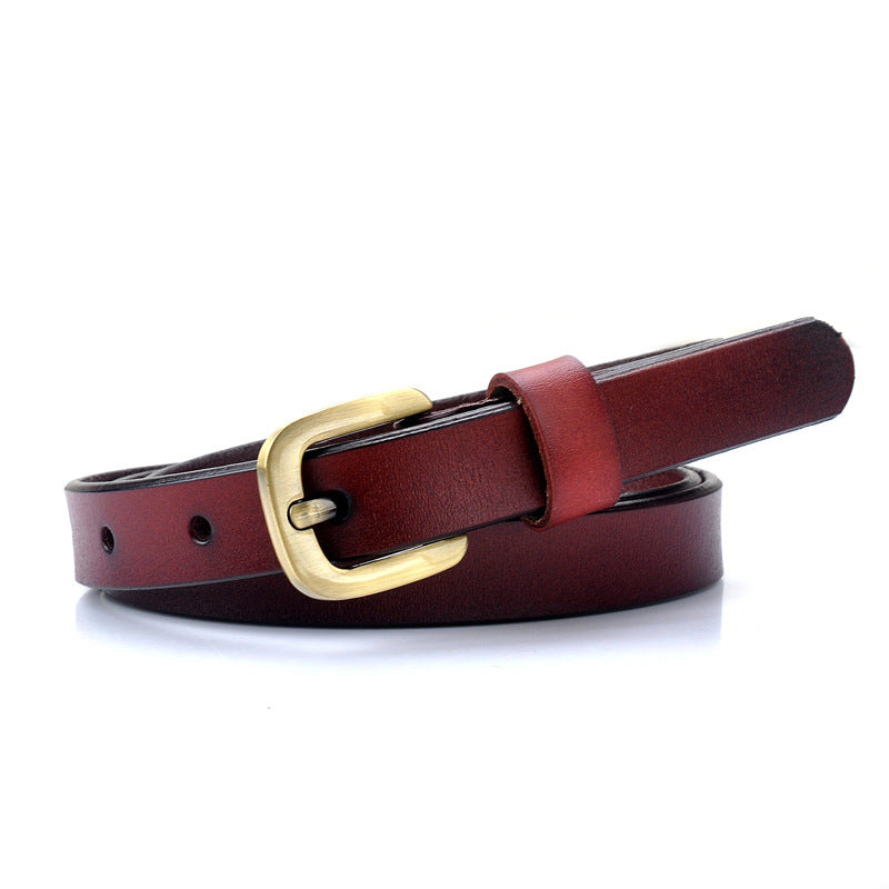 Genuine Genuine Cowhide Vintage Women's Belt - Nyaabs