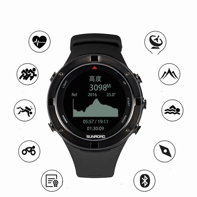 Sports Watch Compass Altitude Barometer Temperature - Nyaabs