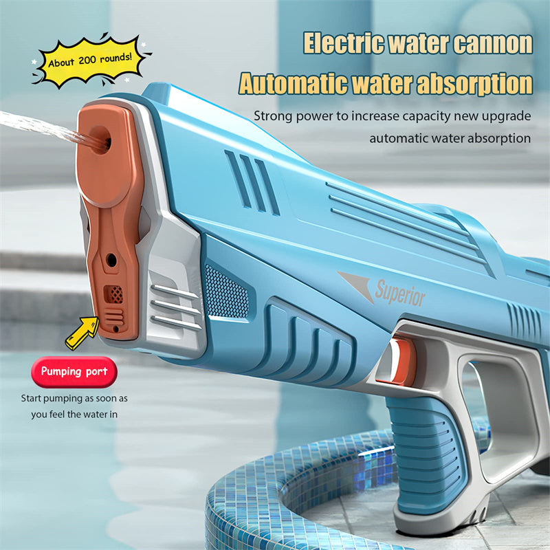 Summer Full Automatic Electric Water Gun Toy Induction Water Absorbing High-Tech Burst Water Gun Beach Outdoor Water Fight Toys - Nyaabs