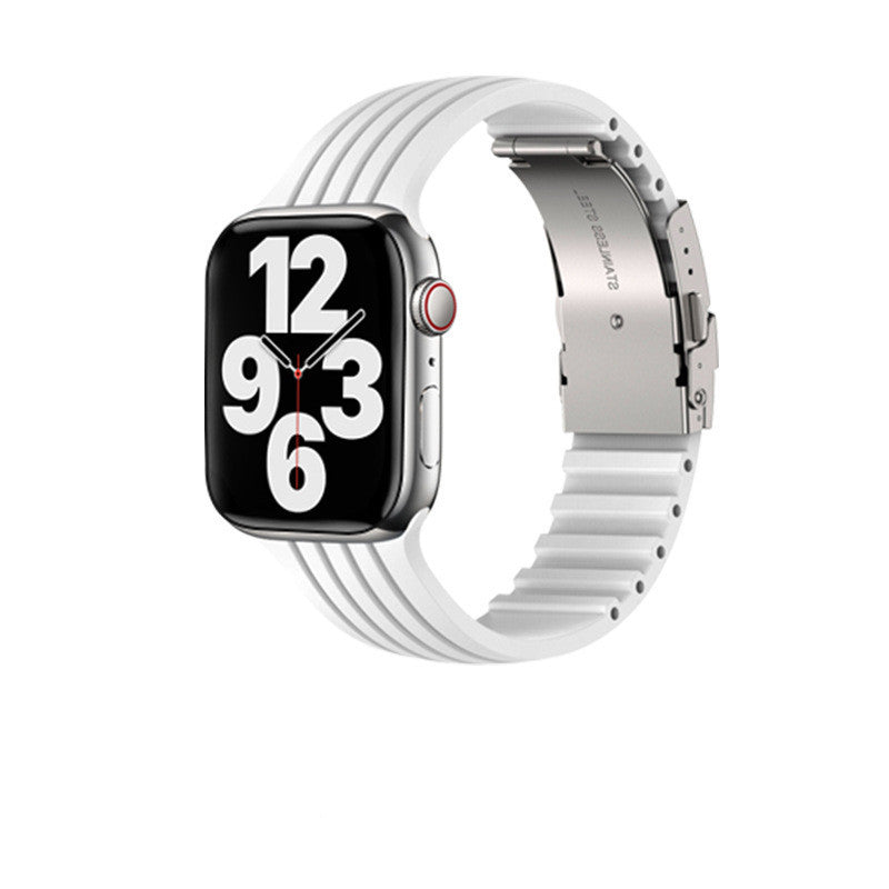 Silicone Stripe IWatch Strap For Men And Women - Nyaabs