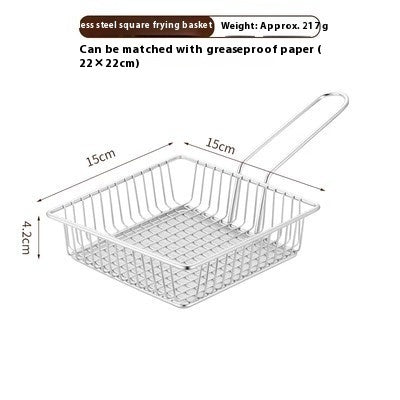 304 Stainless Steel Chips Basket Mini Frying Basket - Nyaabs