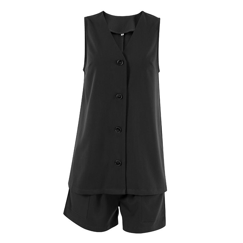 Vest Small Suit Simple Black Suit - Nyaabs