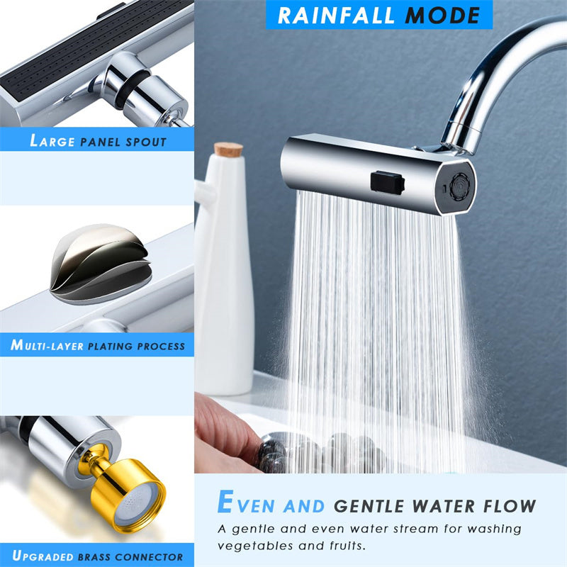 Kitchen Faucet Waterfall Outlet Splash Proof Universal Rotating Bubbler Multifunctional Water Nozzle Extension Kitchen Gadgets nyaabs.com