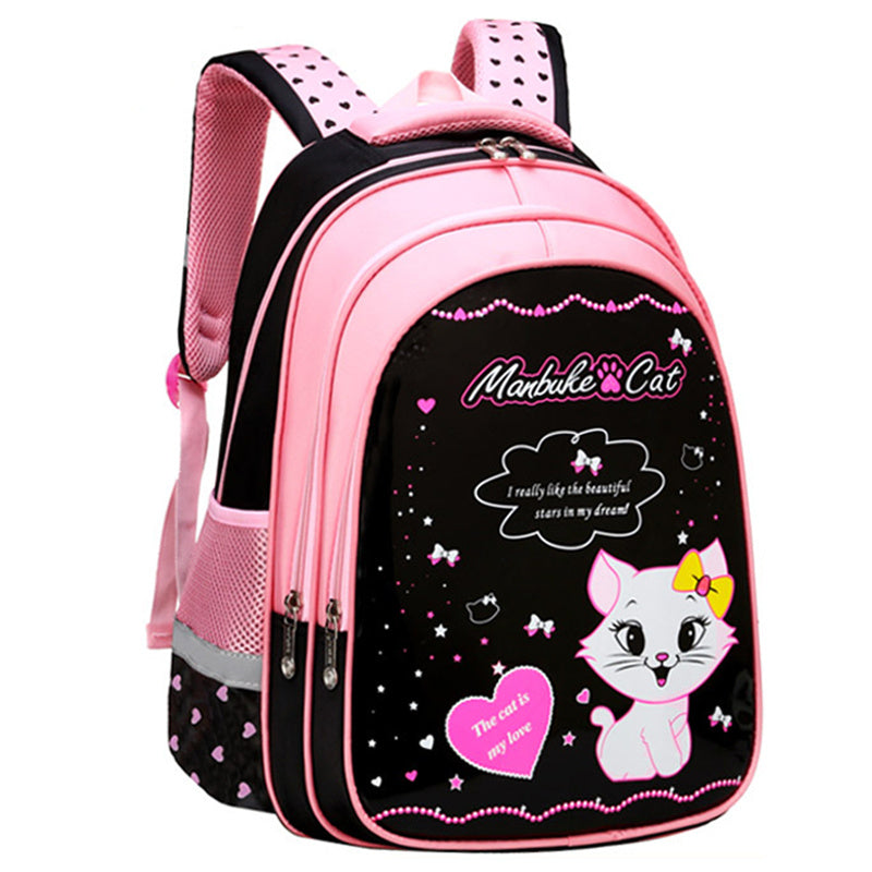 Kids School Cute Cat Print Backpack - Nyaabs