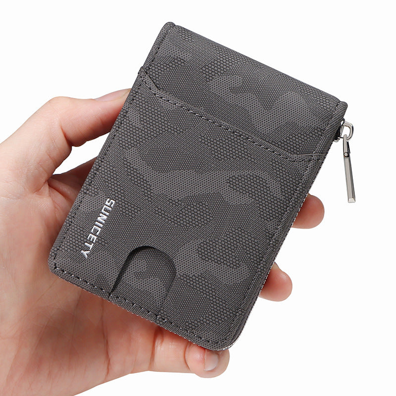 Camouflage Large Capacity Zipper Men's Wallet - Nyaabs