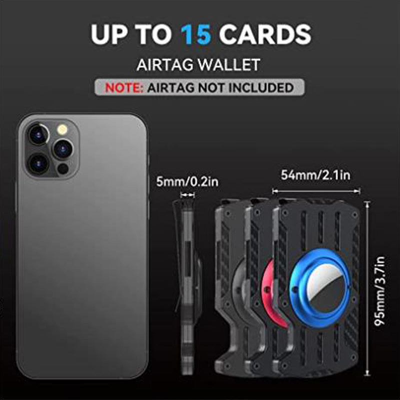 Aluminum Alloy With Airtag Wallet Men's Ultra-thin Tracker - Nyaabs