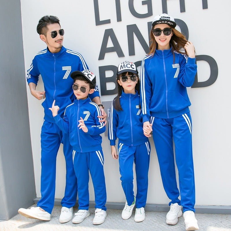 Parent-child Fashion Sports Suit Three Family Wear Team Activity Suit - Nyaabs