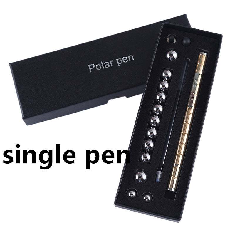 Stress Reducer Relief Toys Gift Box funny black golden kits Fidget magnetic polar pen with stylus ball pen nyaabs.com