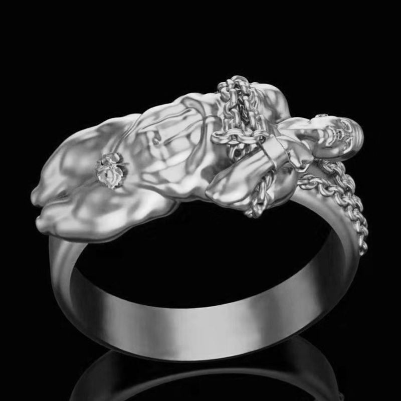 Fashion Men And Women Couple Ring Exaggerated - Nyaabs