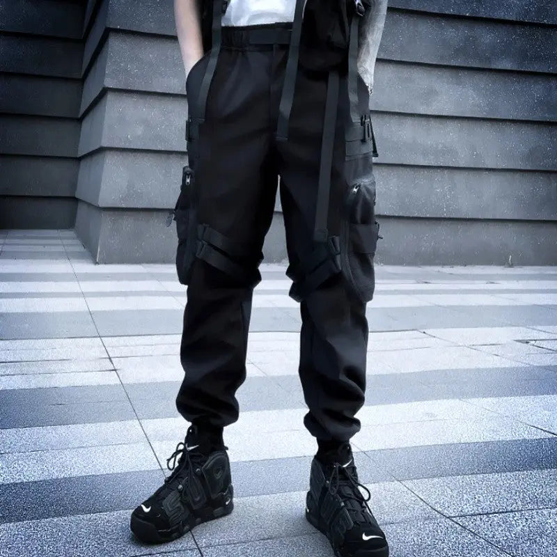 Loose Multi Pocket Paratrooper Pants Functional Style - Nyaabs