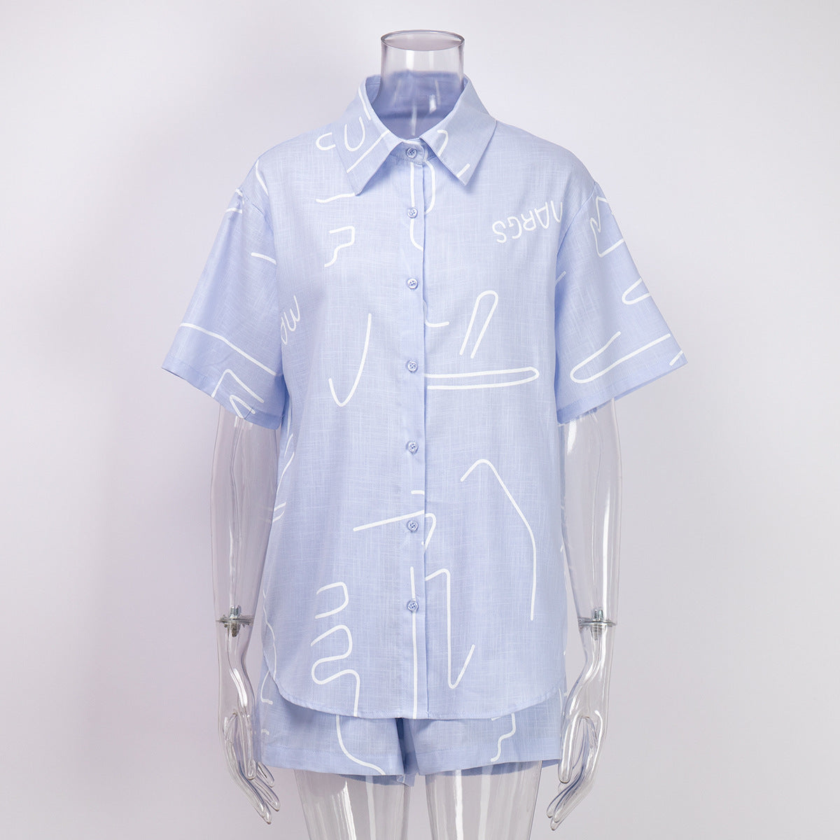 Fashion Short Sleeve Shirt Shorts Suit - Nyaabs