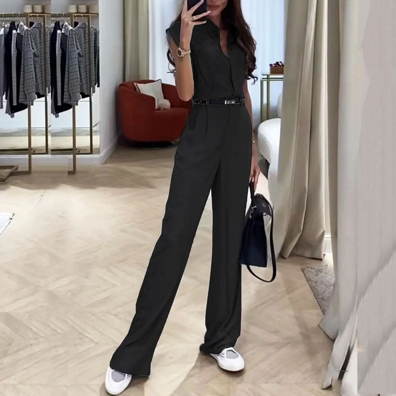 Summer New Fashion Sleeveless Top Loose Trousers Two-piece Set - Nyaabs