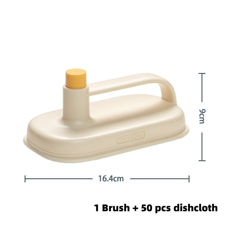 Kitchen Bathroom Toilet Cleaning Magic Brush Glass Wall Cleaning Bath Brush Handle Cleaning Rag Ceramic Window Slot Clean Brush Kitchen Gadgets - Nyaabs