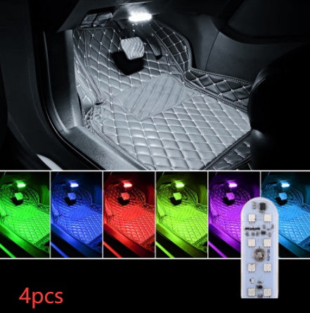 Touch-sensitive Usb Charging Atmosphere Lamp In Car - Nyaabs