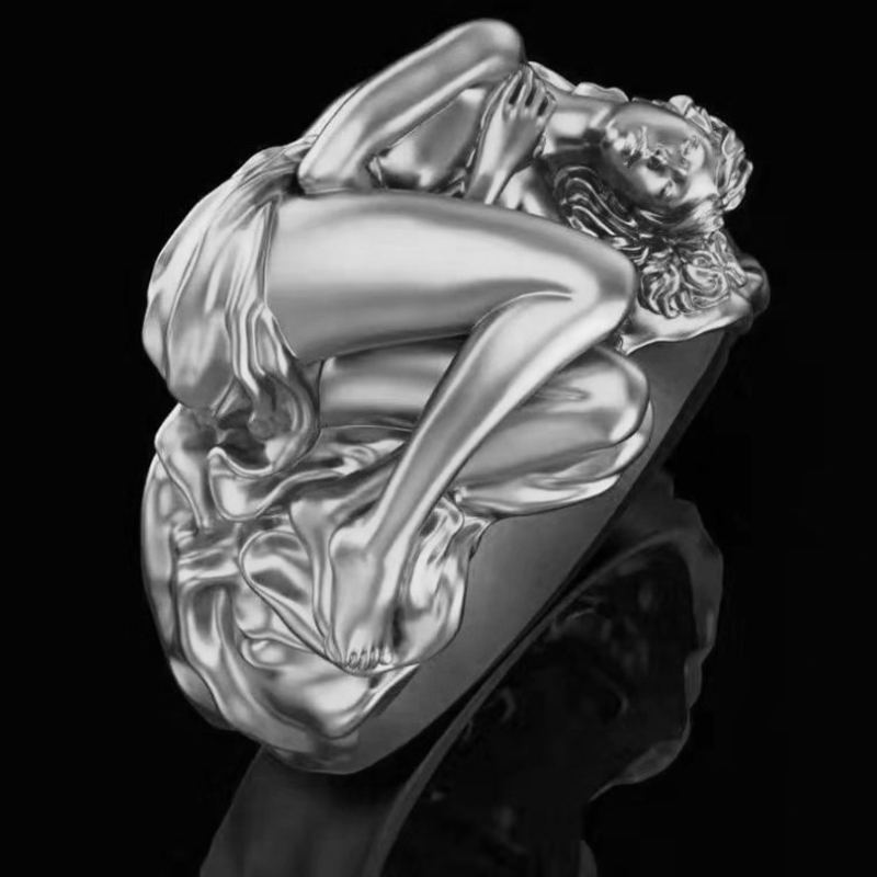 Fashion Men And Women Couple Ring Exaggerated - Nyaabs