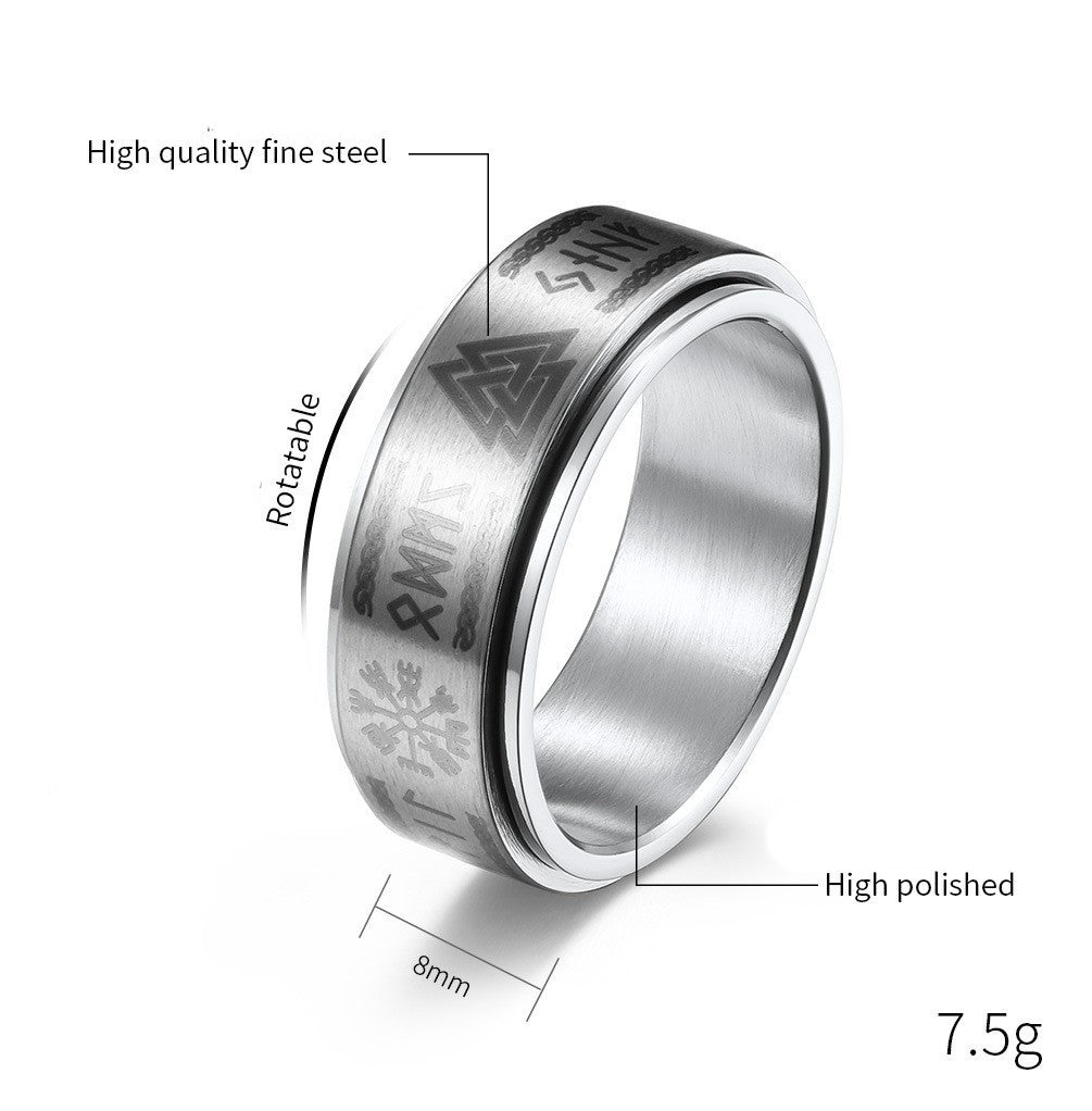 Rotatable Titanium Steel Ring For Men - Nyaabs