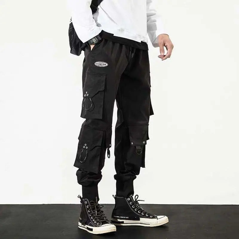 Men's Large Cropped Baggy Cargo Pants - Nyaabs