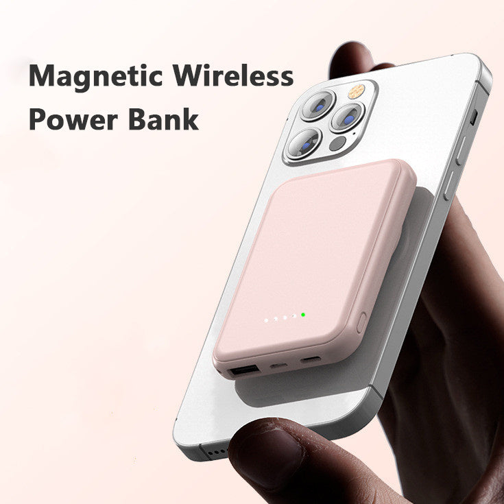 Mini Fast Charging Magnetic Wireless Power Bank 5000 MAh Portable - Nyaabs