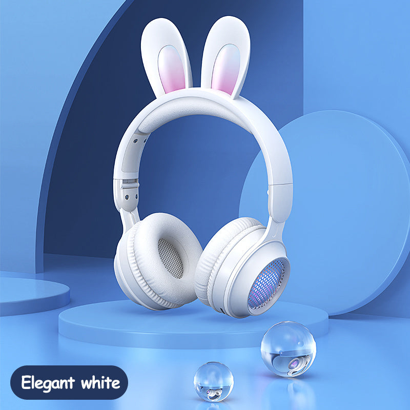 Rabbit Ear Headphones Wireless Luminous Extendable Wheat Headphones - Nyaabs