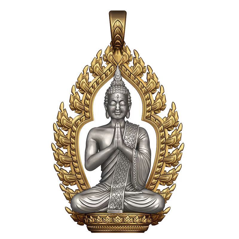 Solid Guanyin Guardian Pendant For Men - Nyaabs