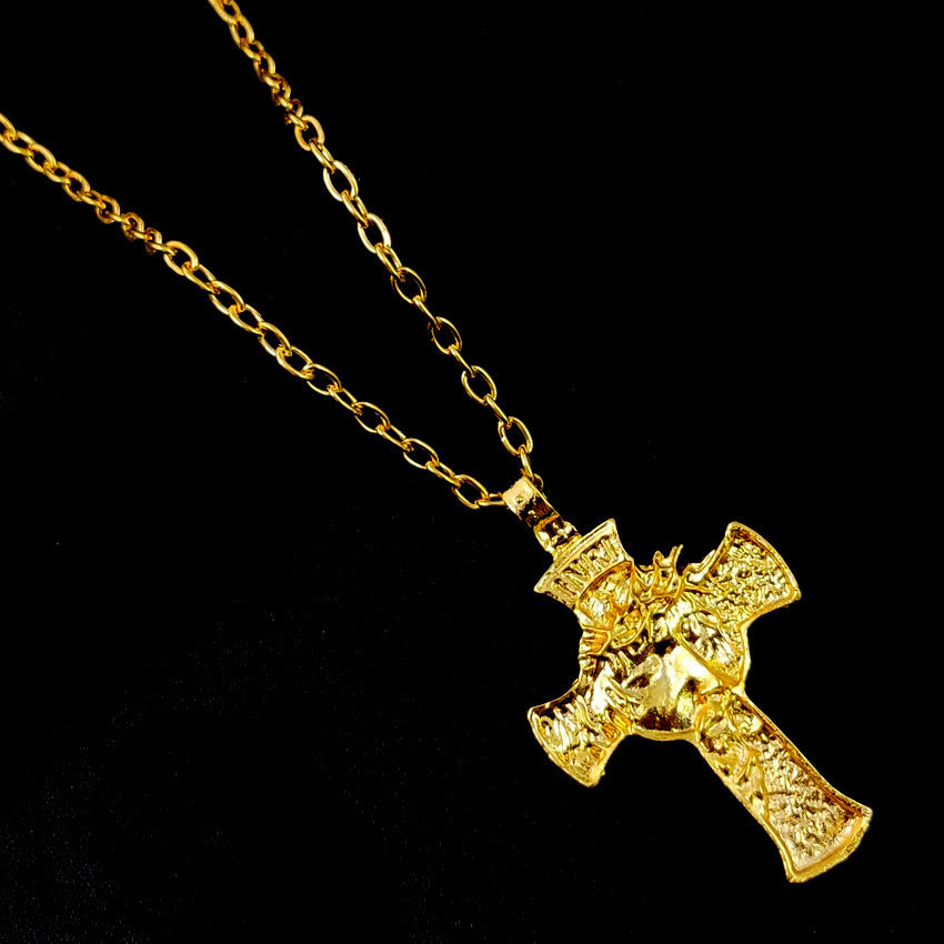 New Thorns Jesus Cross Necklace For Men - Nyaabs