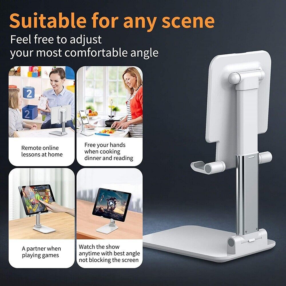 Cell Phone Stand Desktop Holder Tablet Stand Mount Mobile Phone Desktop Tablet Holder Table Cell Foldable Extend Support Desk Mobile Phone Holder Stand - Nyaabs