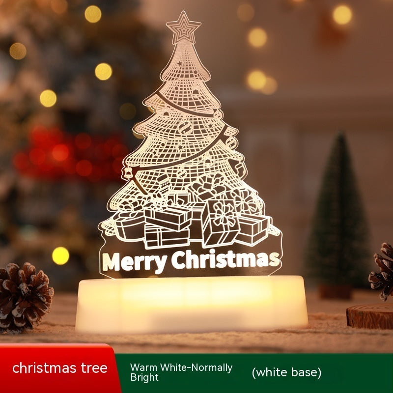 Christmas Decoration 3D Lamp Acrylic LED Night Lights New Year Valentines Day Christmas Kids Gift Christmas Ornaments nyaabs.com