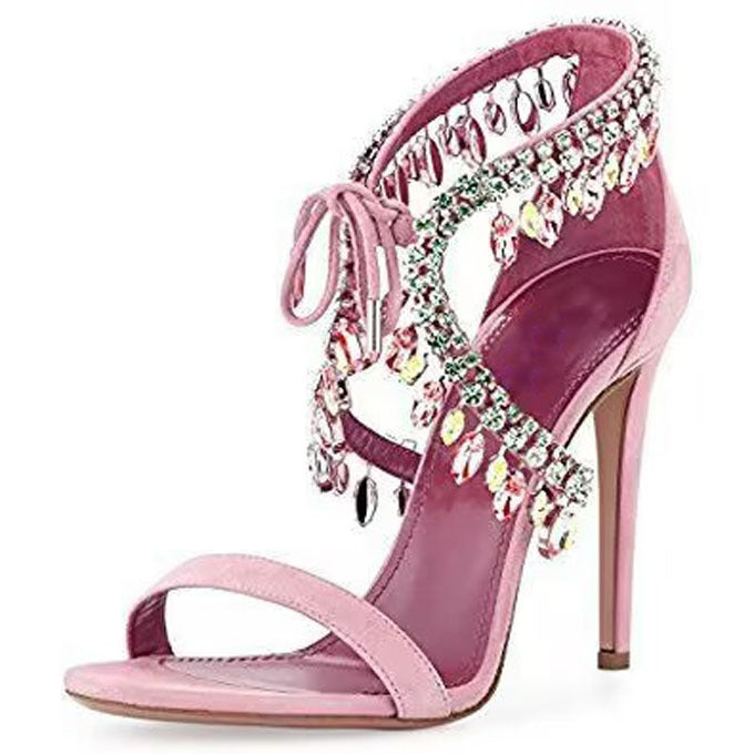 Stiletto Heel Rhinestone Simple Women's Shoes nyaabs.com