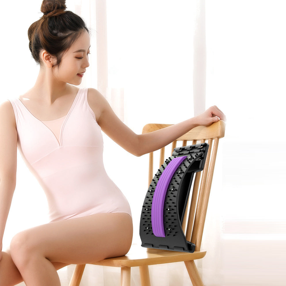 Back Stretcher Adjustable Back Cracker Massage Waist Neck Fitness Lumbar Cervical Spine Support Pain Relief nyaabs.com