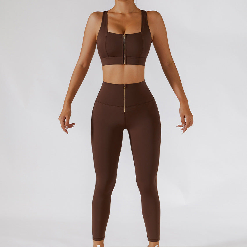 Sports Suit Seamless Yoga Set Women Two Pieces - Nyaabs