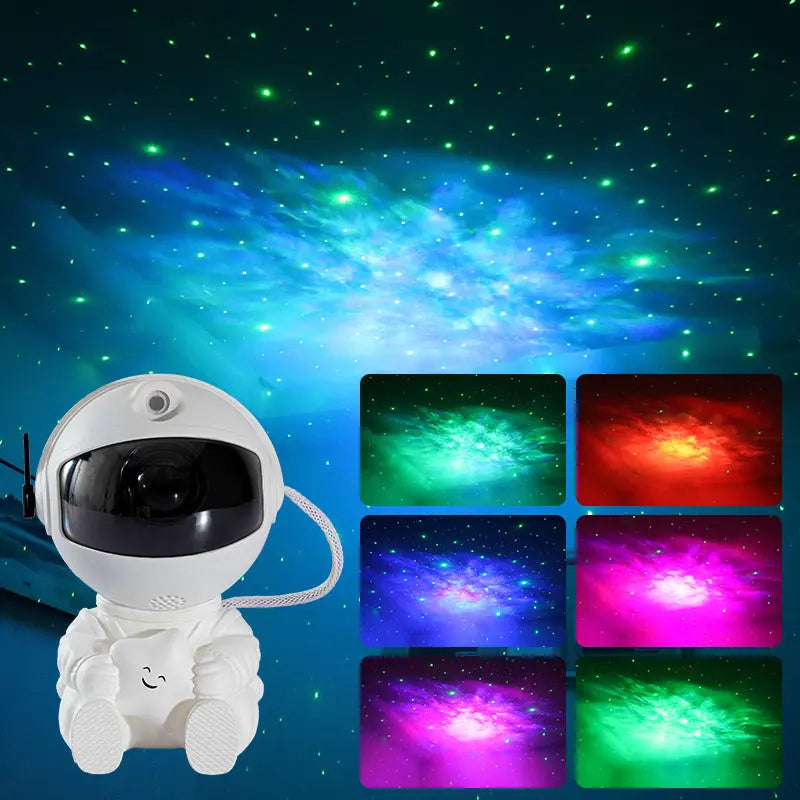 Mini Version Of Astronaut Star Projection Lamp Creative Gift Atmosphere Decorative Lamp Colorful Flowing Starry Night Light - Nyaabs