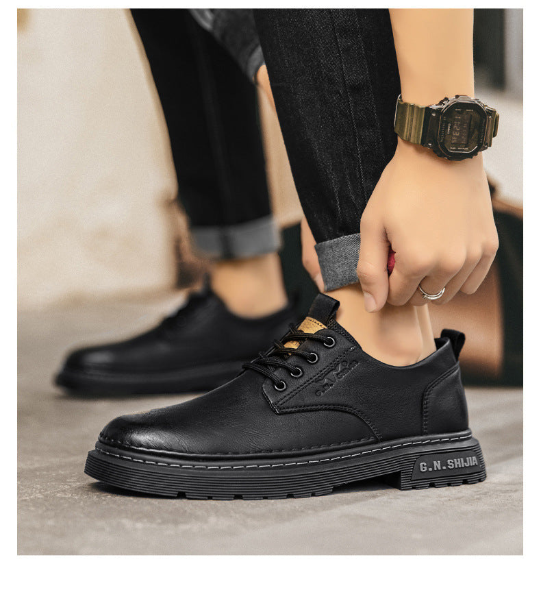 Men's Summer Breathable Casual Leather Shoes Martin Boots nyaabs.com