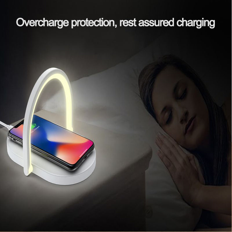 3 In 1 Foldable Wireless Charger Night Light Wireless Charging Station Stonego LED Reading Table Lamp 15W Fast Charging Light - Nyaabs