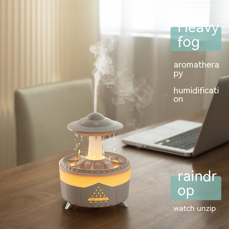 New UFO Raindrop Humidifier Water Drop Air Humidifier USB Aromatherapy Essential Oils Aroma Air Diffuser Household Mist Maker Home Decor - Nyaabs