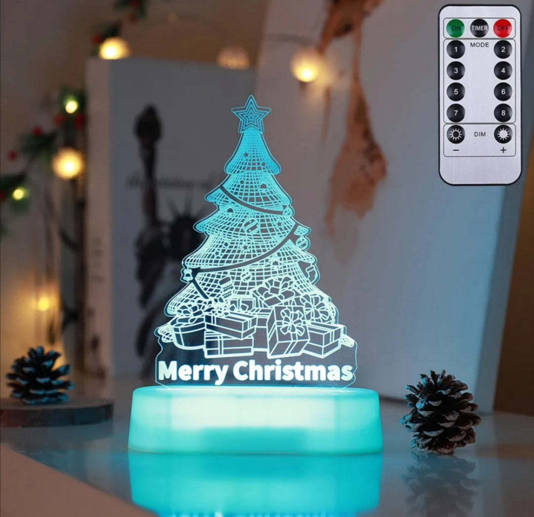 Christmas Decoration 3D Lamp Acrylic LED Night Lights New Year Valentines Day Christmas Kids Gift Christmas Ornaments nyaabs.com