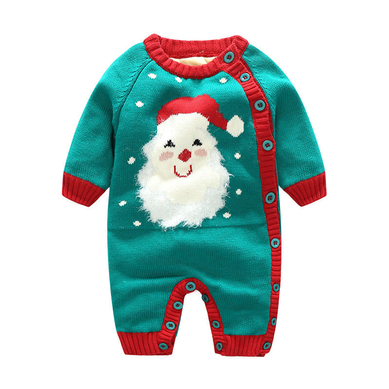 Newborn Baby Clothes Baby Crawling Clothes Thickening Out Baby Harness - Nyaabs