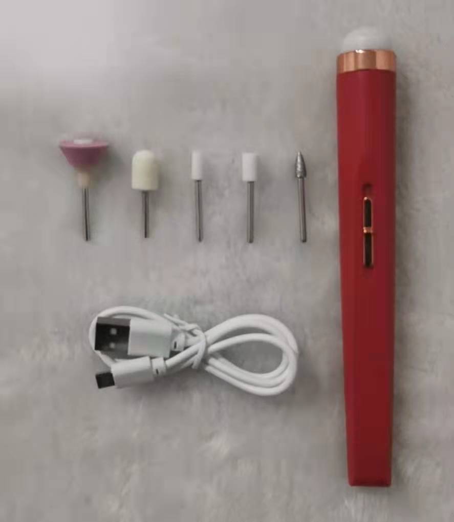 5in1 Manicure Machine Set Electric Nail Drill Polisher Cordless USB Rechargeable With LED Cutters Mill For Manicure Pedicure Accessor nyaabs.com