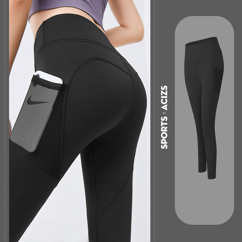 Yoga Pants Women With Pocket Leggings Sport Girl Gym Leggings Women Tummy Control Jogging Tights Female Fitness Pants - Nyaabs