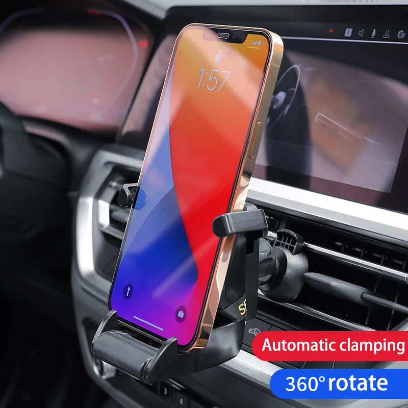 Racing Seat Shape Car Phone Holder Auto Air Vent Mobile Phone Clip 360 Degree Rotatable Car Cellphone Rack For Car Interior - Nyaabs