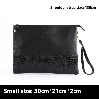 Men's Crocodile Pattern Fashion Clutch Shoulder Crossbody - Nyaabs